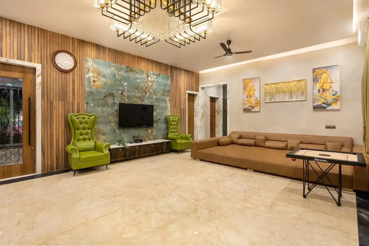 Waterski + Panoramic panoramic luxury spacious living room indoor games villa